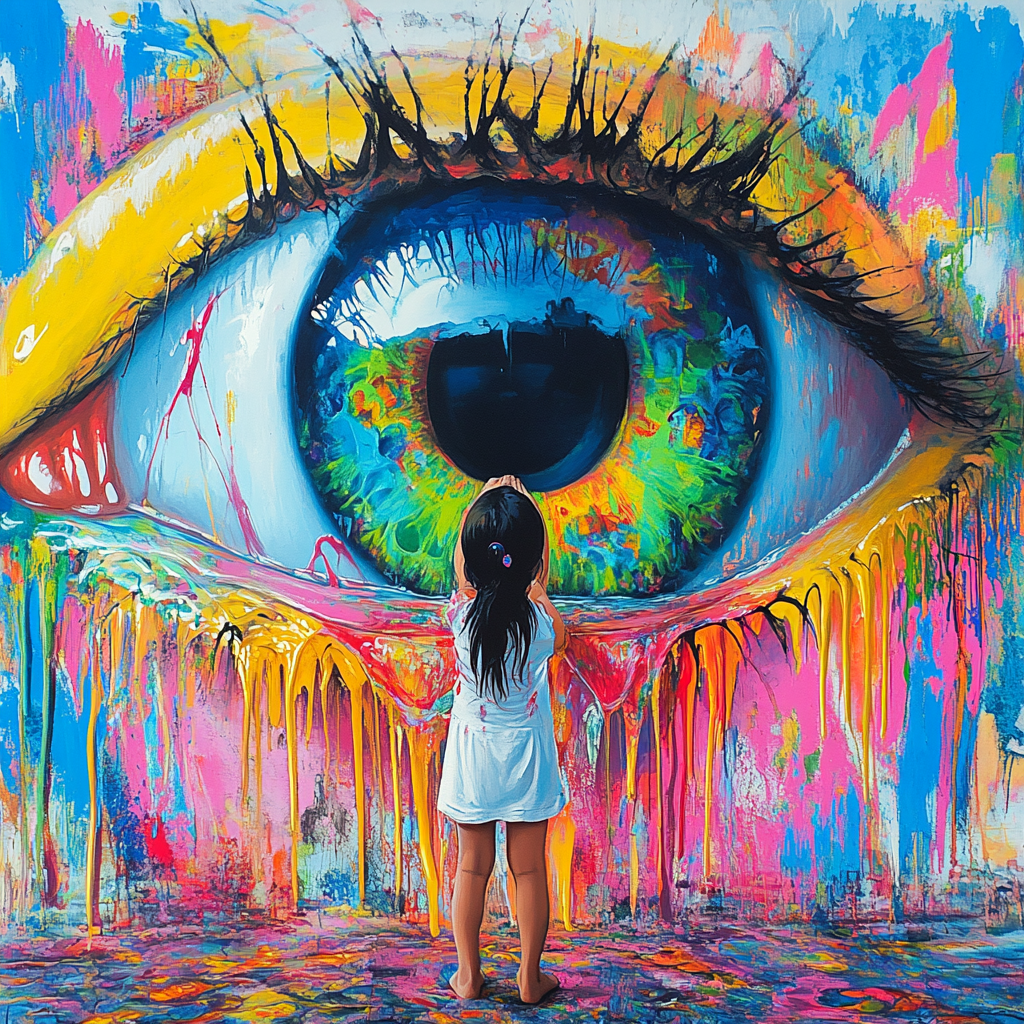 Little Girl And Eye Diamond Art Kit