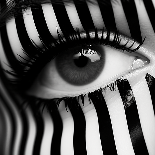 Black White Striped Eye Diamond Art Kit