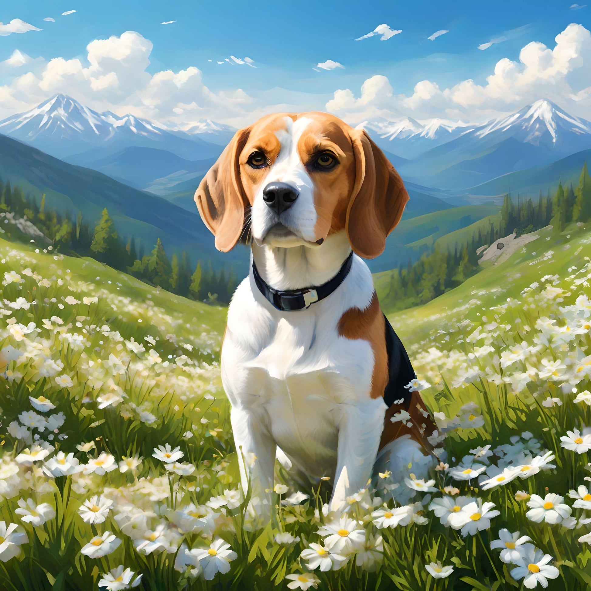 Beagle Meadow Diamond Art Kit
