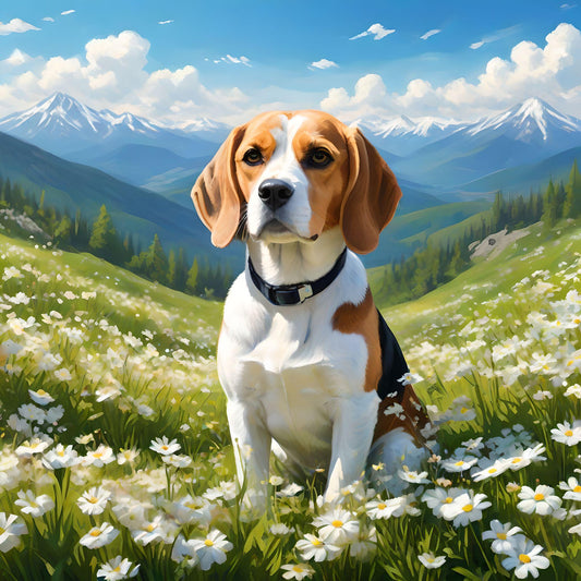 Beagle Meadow Diamond Art Kit