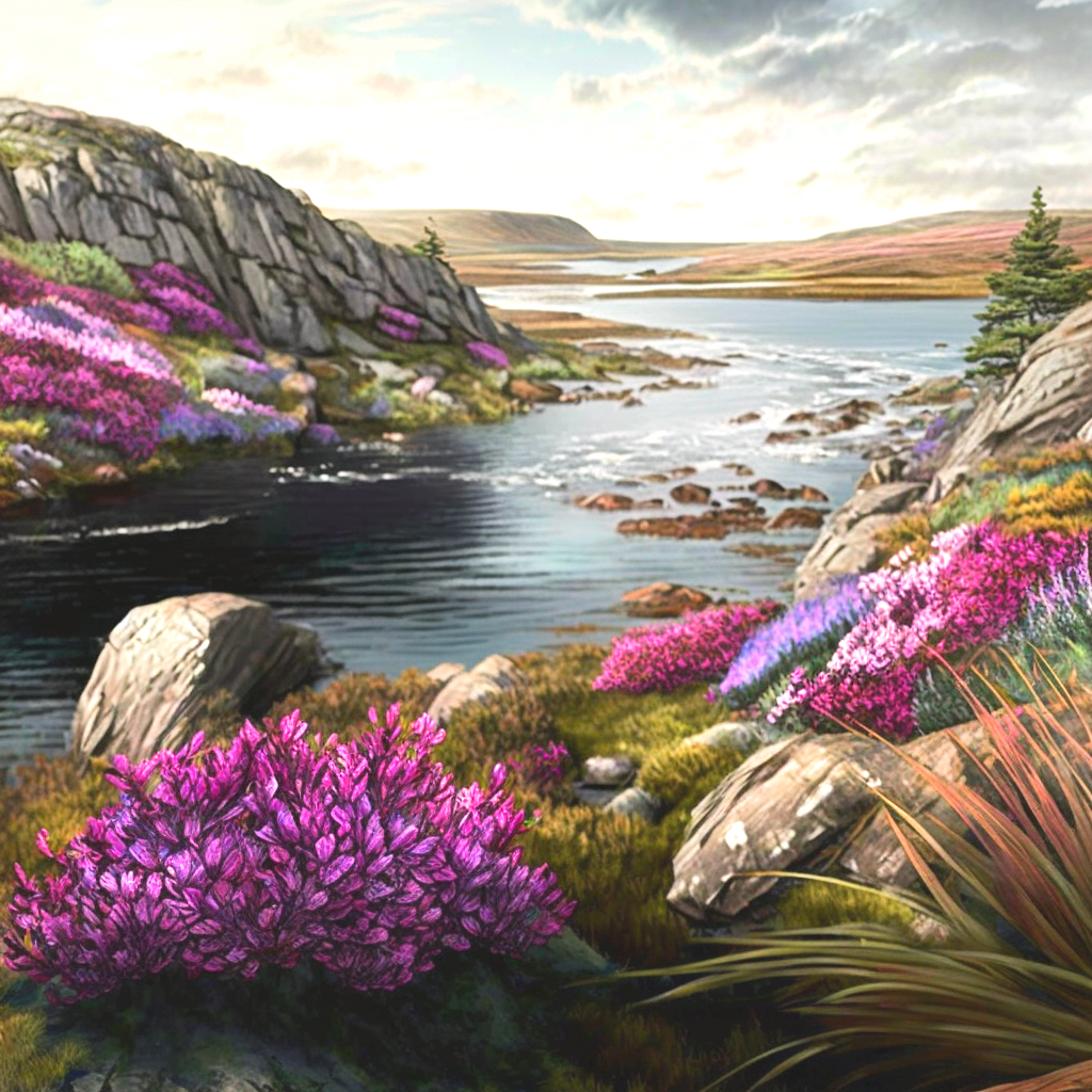 Colorful Bushes Stream Diamond Art Kit