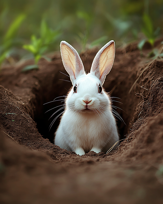Rabbit Hole White Rabbit Diamond Art Kit