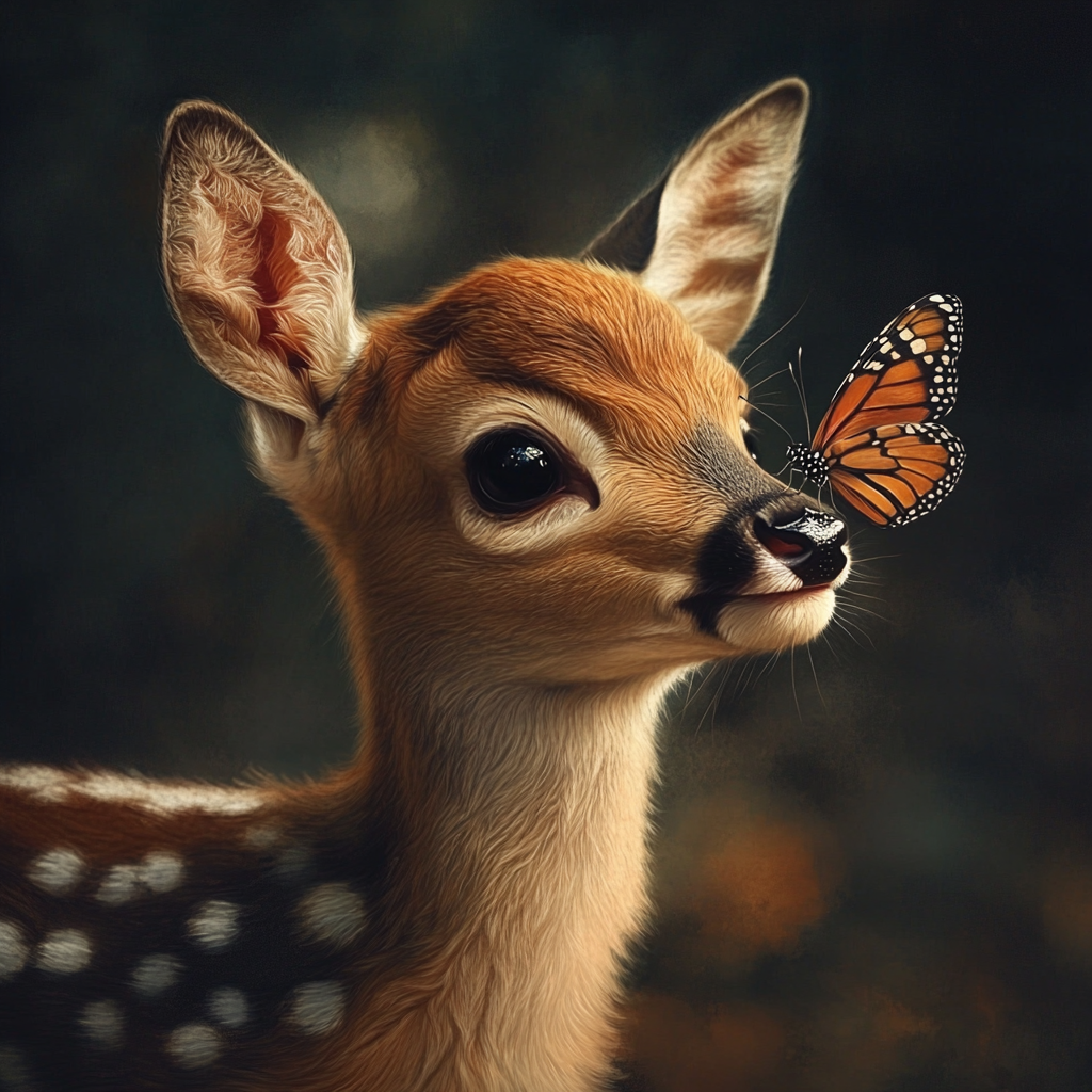 Fawn Monarch Butterfly Diamond Art Kit