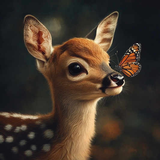Fawn Monarch Butterfly Diamond Art Kit