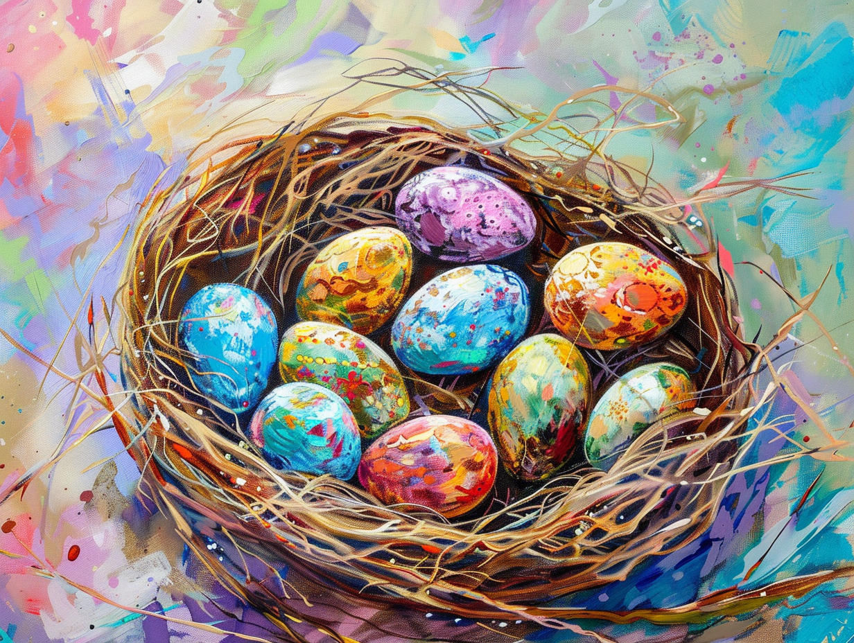 Ten Easter Egg Nest Diamond Art Kit
