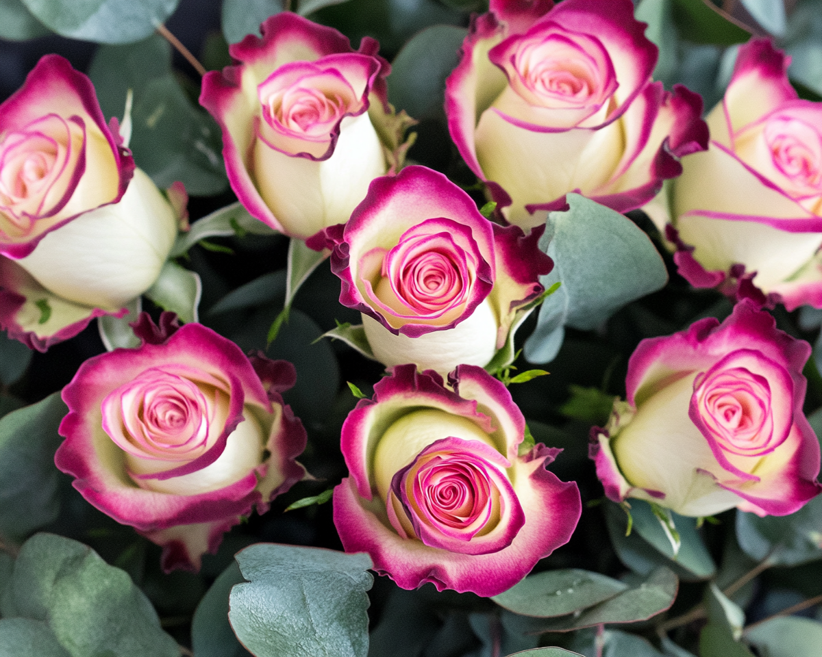 White And Pink Blooming Rosebuds Diamond Art Kit