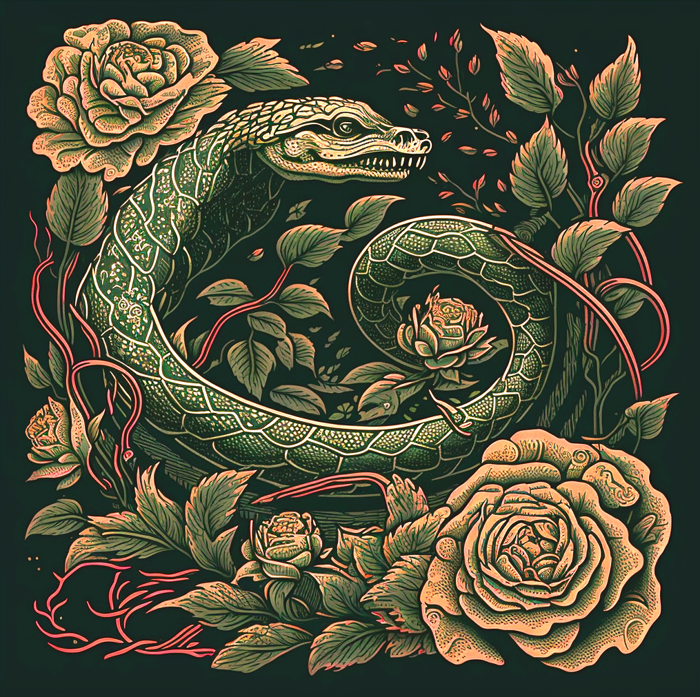Serpent Rose Diamond Art Kit