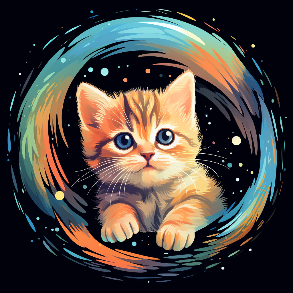 Kitten Color Circle Diamond Art Kit