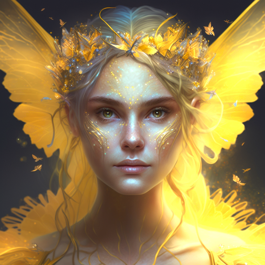 Yellow Butterfly Wing Fairy Diamond Art Kit