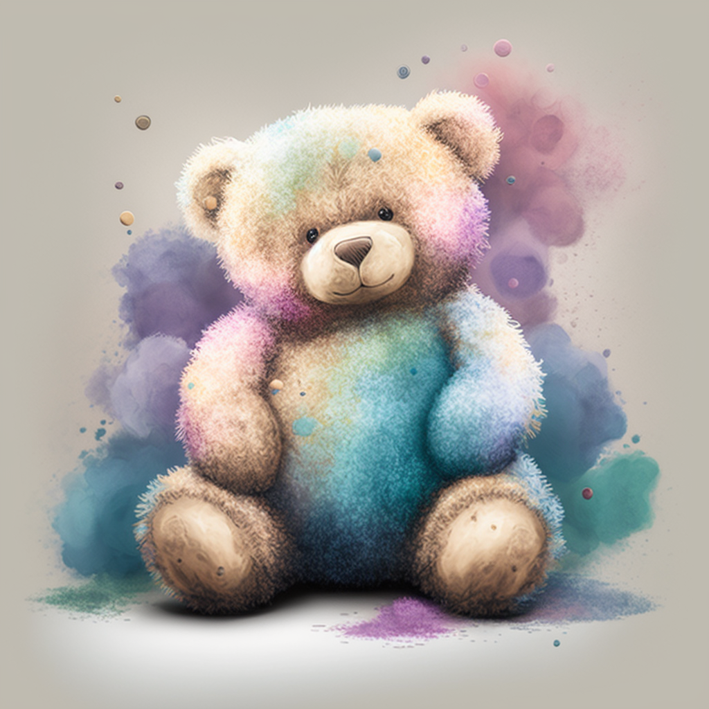 Colorful Dust Bear Diamond Art Kit