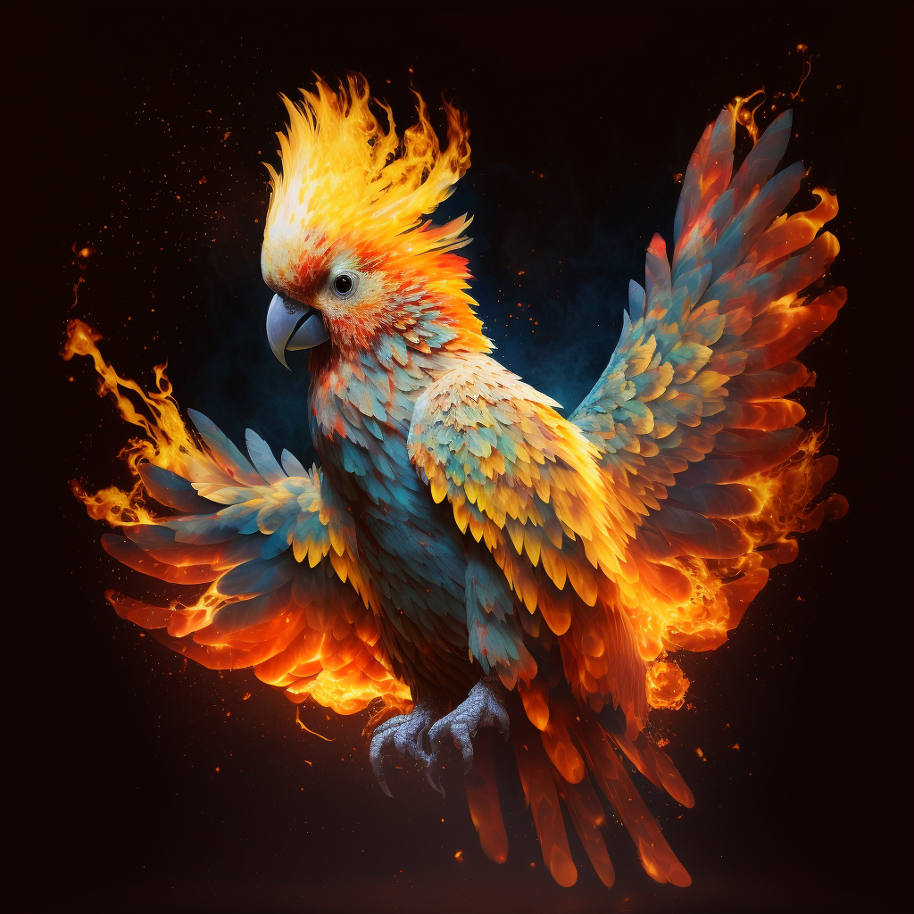 Fire Cockatoo Diamond Art Kit