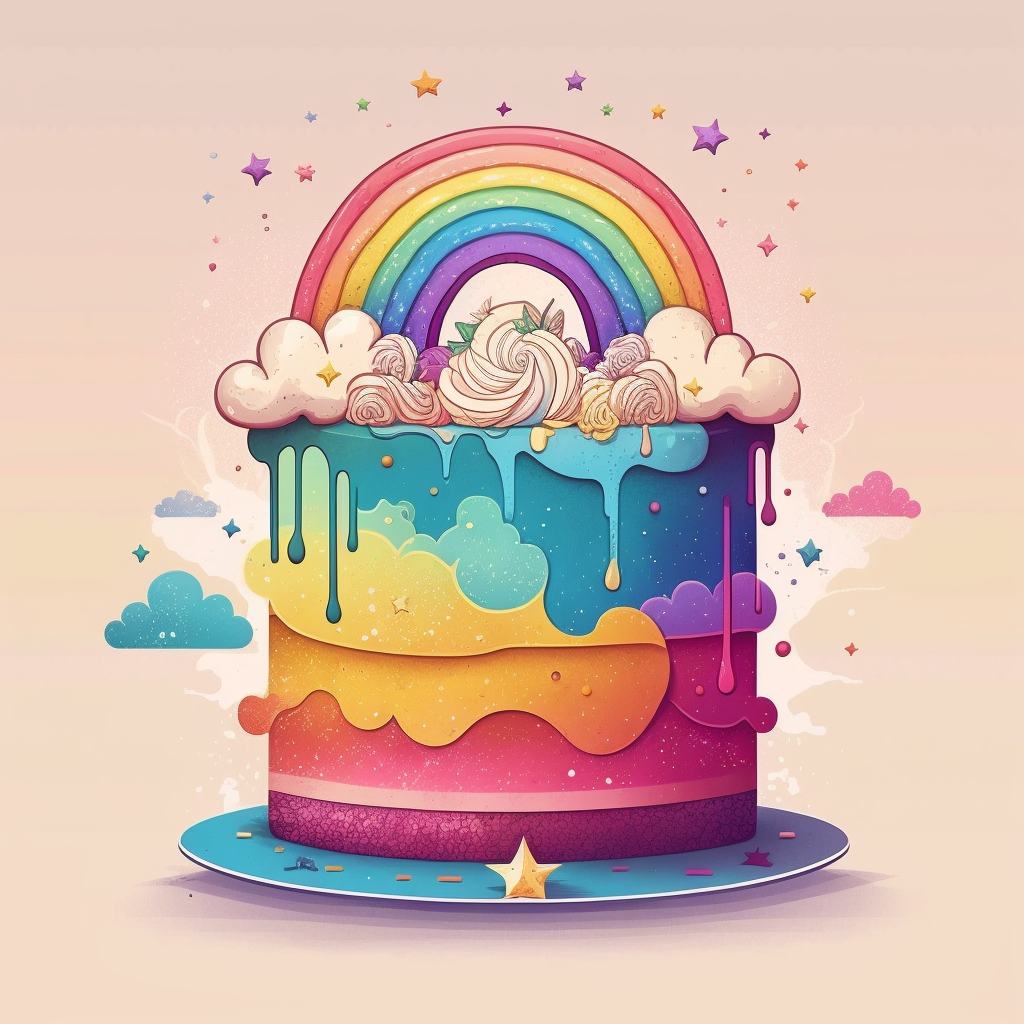 Abstract Rainbow Cake Diamond Art Kit