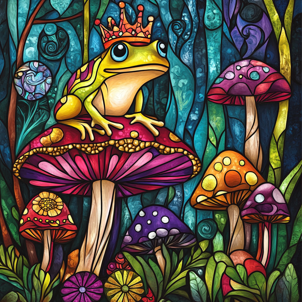 Toadstool King Frog Diamond Art Kit