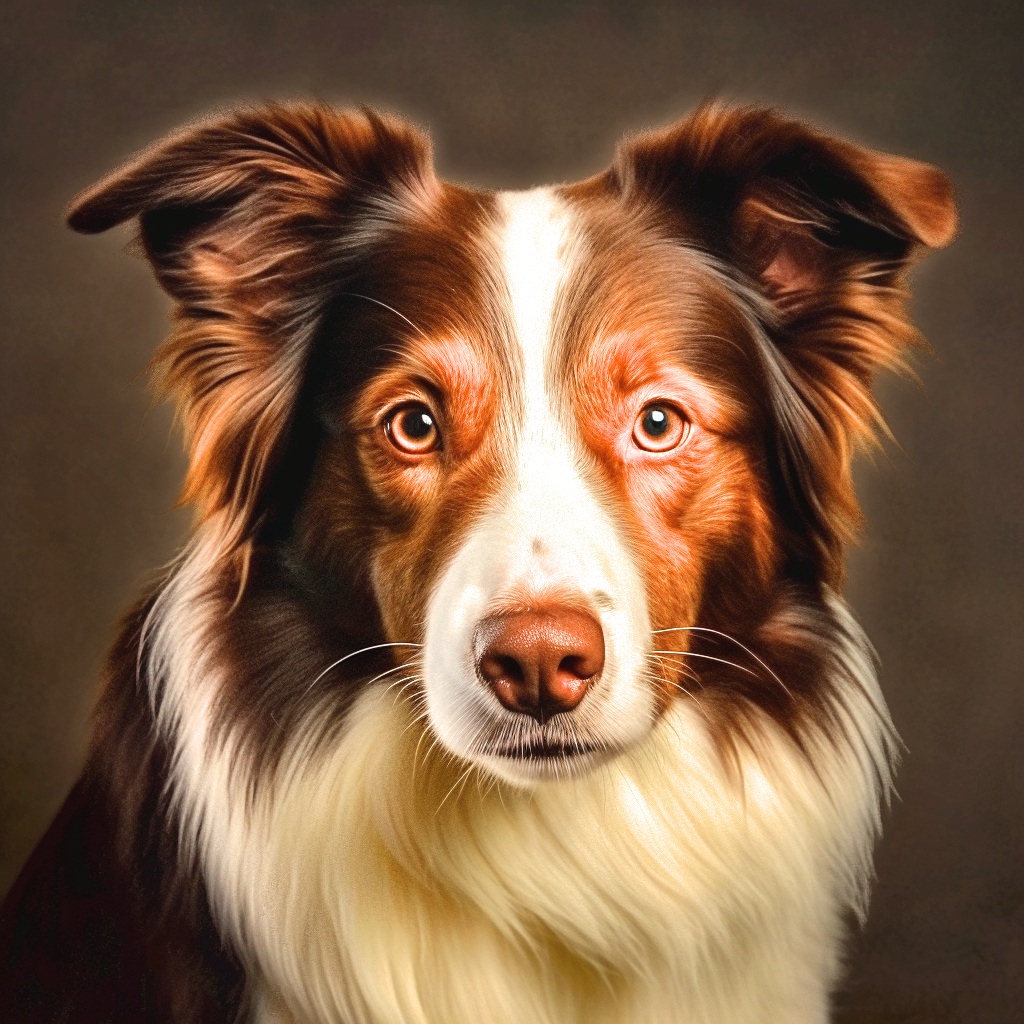 Brown Border Collie Diamond Art Kit