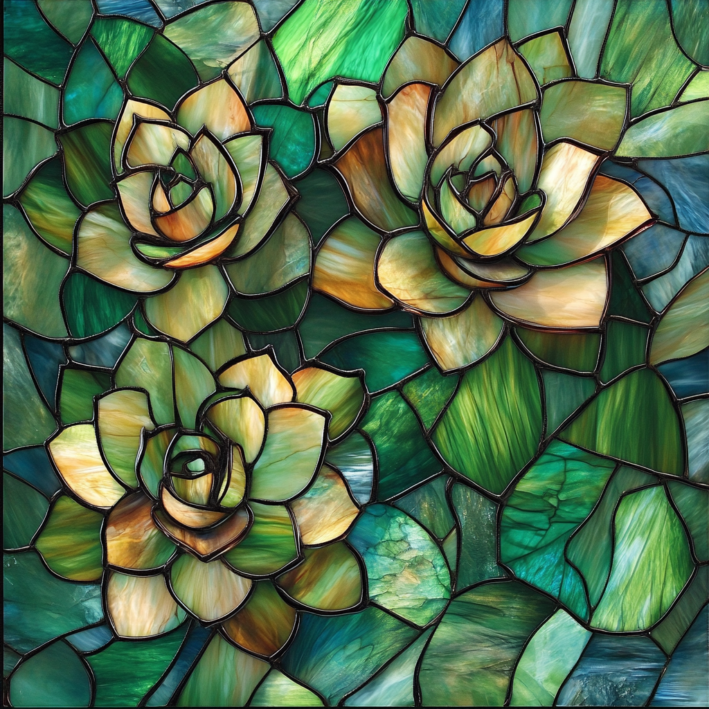 Abstract Succulents Diamond Art Kit