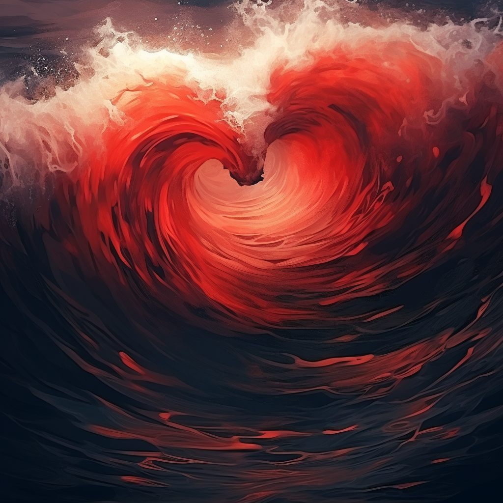 Red Heart Waves Diamond Art Kit