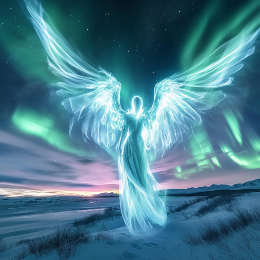 Frozen Tundra Glowing Angel Diamond Art Kit