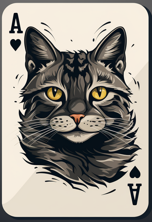 Ace Of Hearts Cat Diamond Art Kit