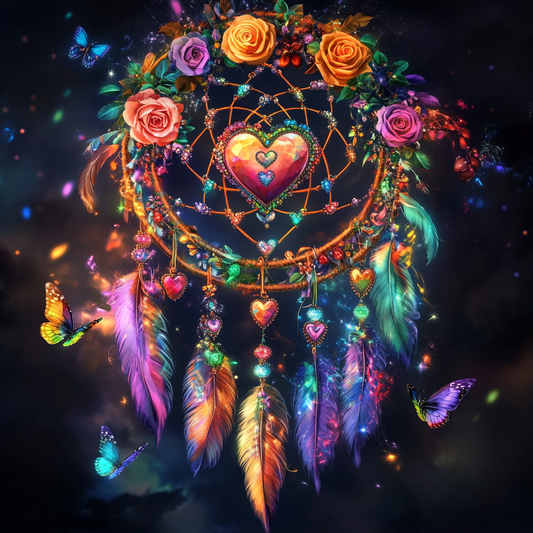 Galaxy Glow Rose Dreamcatcher Diamond Art Kit