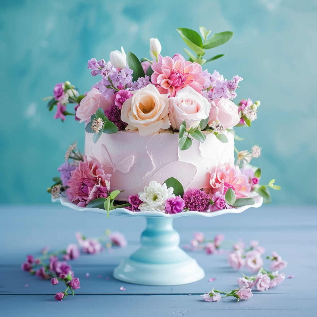 White Peda Stal Flower Cake Diamond Art Kit