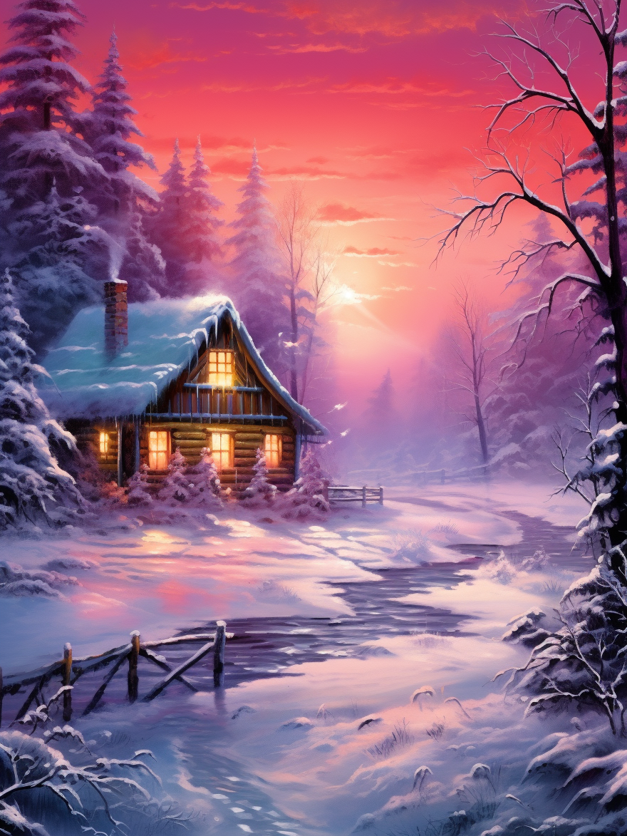 Pink Skylight Eds Now Cabin Diamond Art Kit