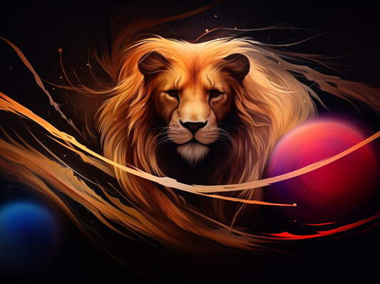 Lion Abstract Circles Diamond Art Kit