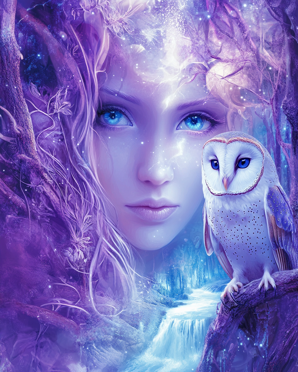 Woman Owl Spirit Diamond Art Kit