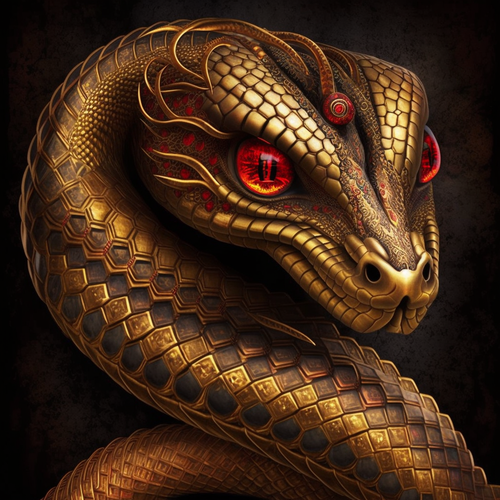 Golden Snake Diamond Art Kit