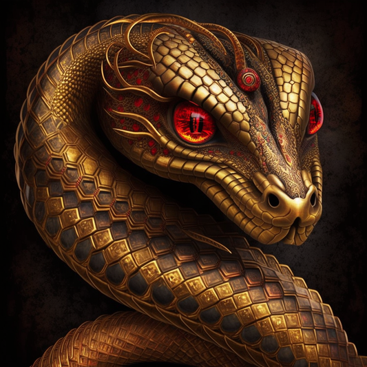 Golden Snake Diamond Art Kit