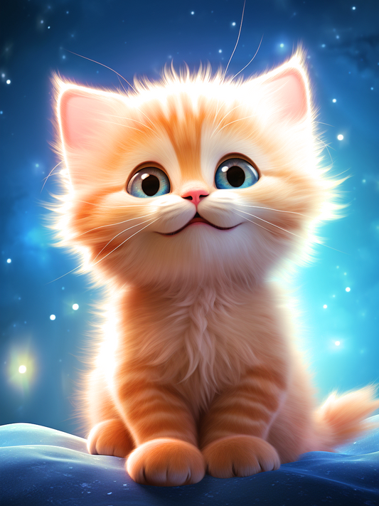 Smiling Kitten Diamond Art Kit