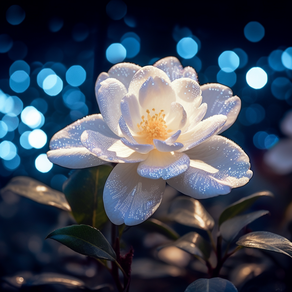 White Camellia Diamond Art Kit
