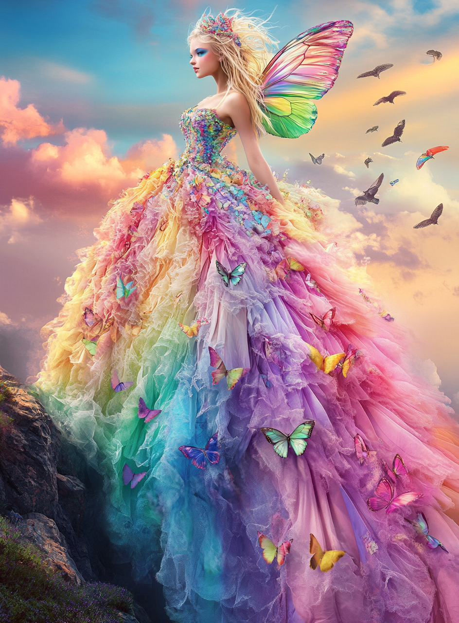 Birds And Butterfly Fairy Diamond Art Kit