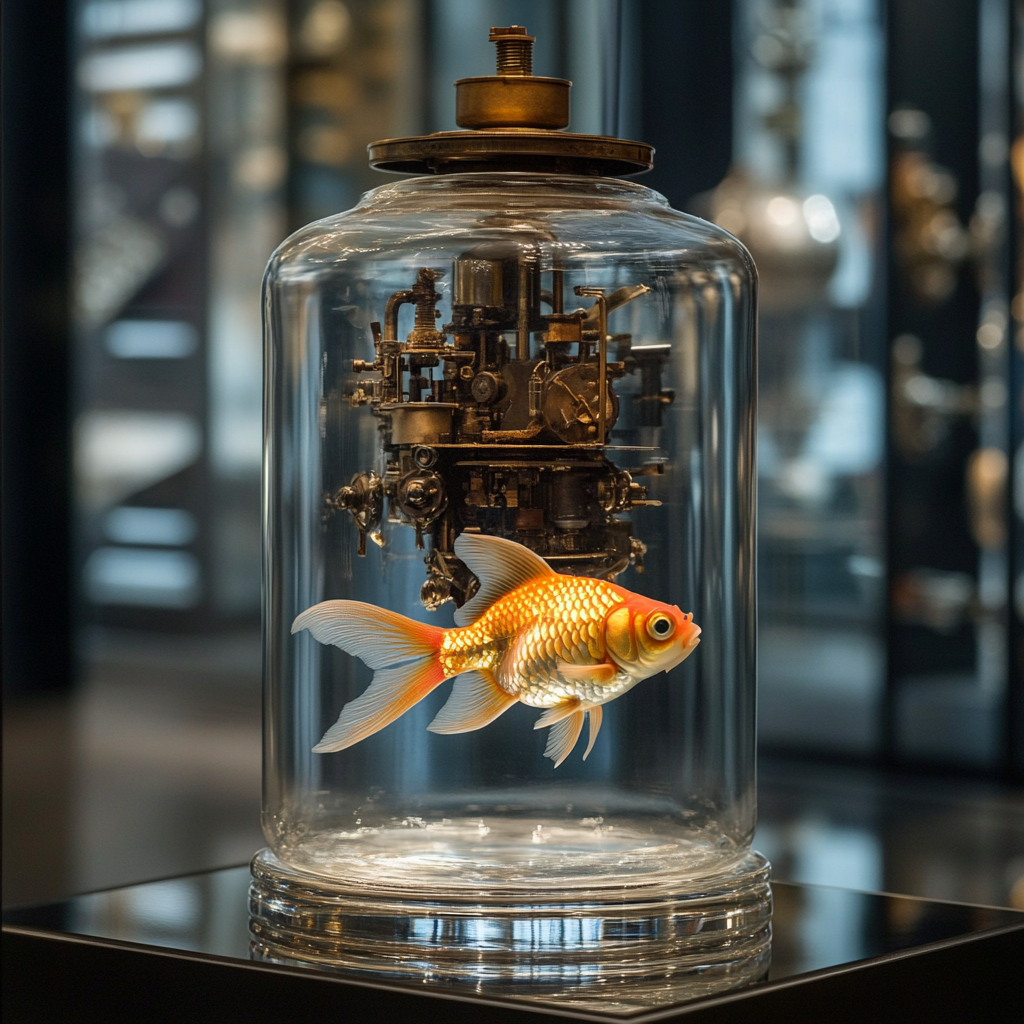Steampunk Jar Fish Diamond Art Kit
