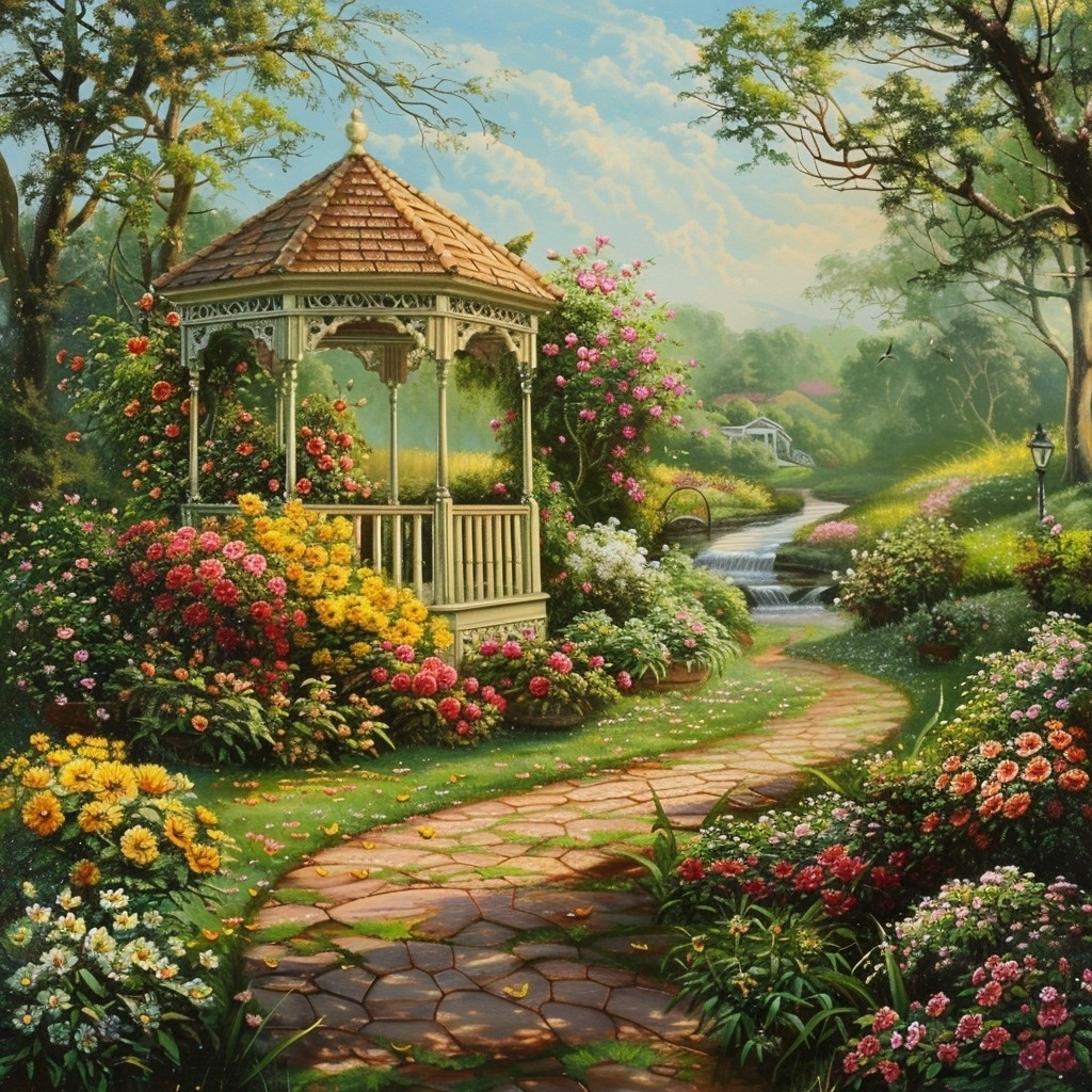 Flower Gazebo Diamond Art Kit