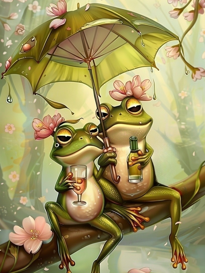 Drinking Frogs Diamond Art Kit