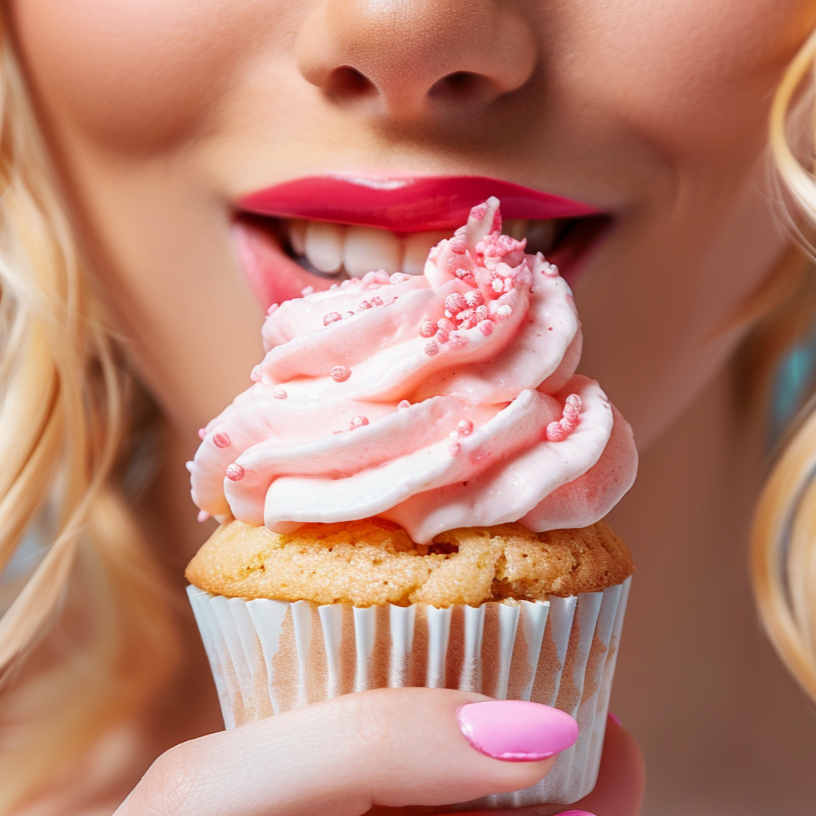 Pink Cupcake Girl Diamond Art Kit