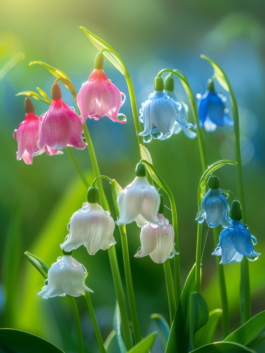 Colorful Lily Of The Valley Flowers Diamond Art Kit