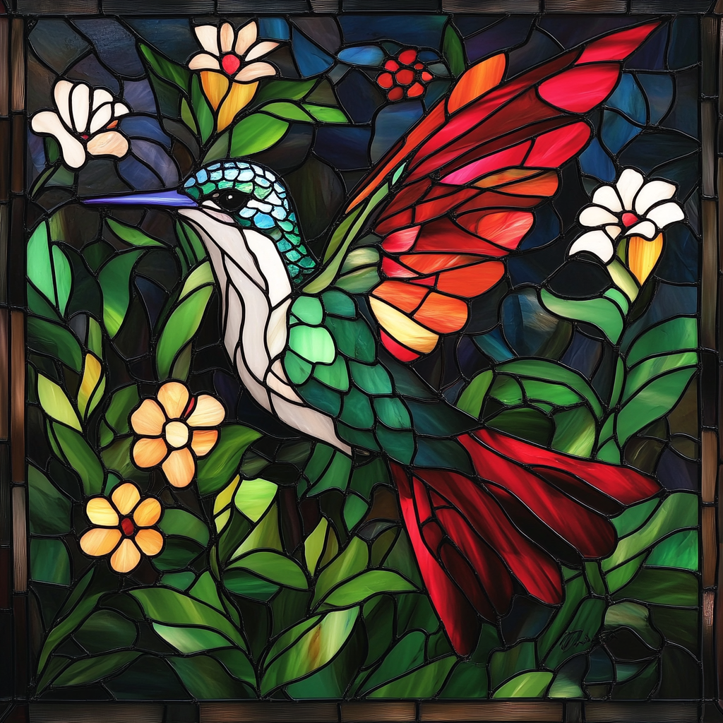 Redwing Abstract Hummingbird Diamond Art Kit