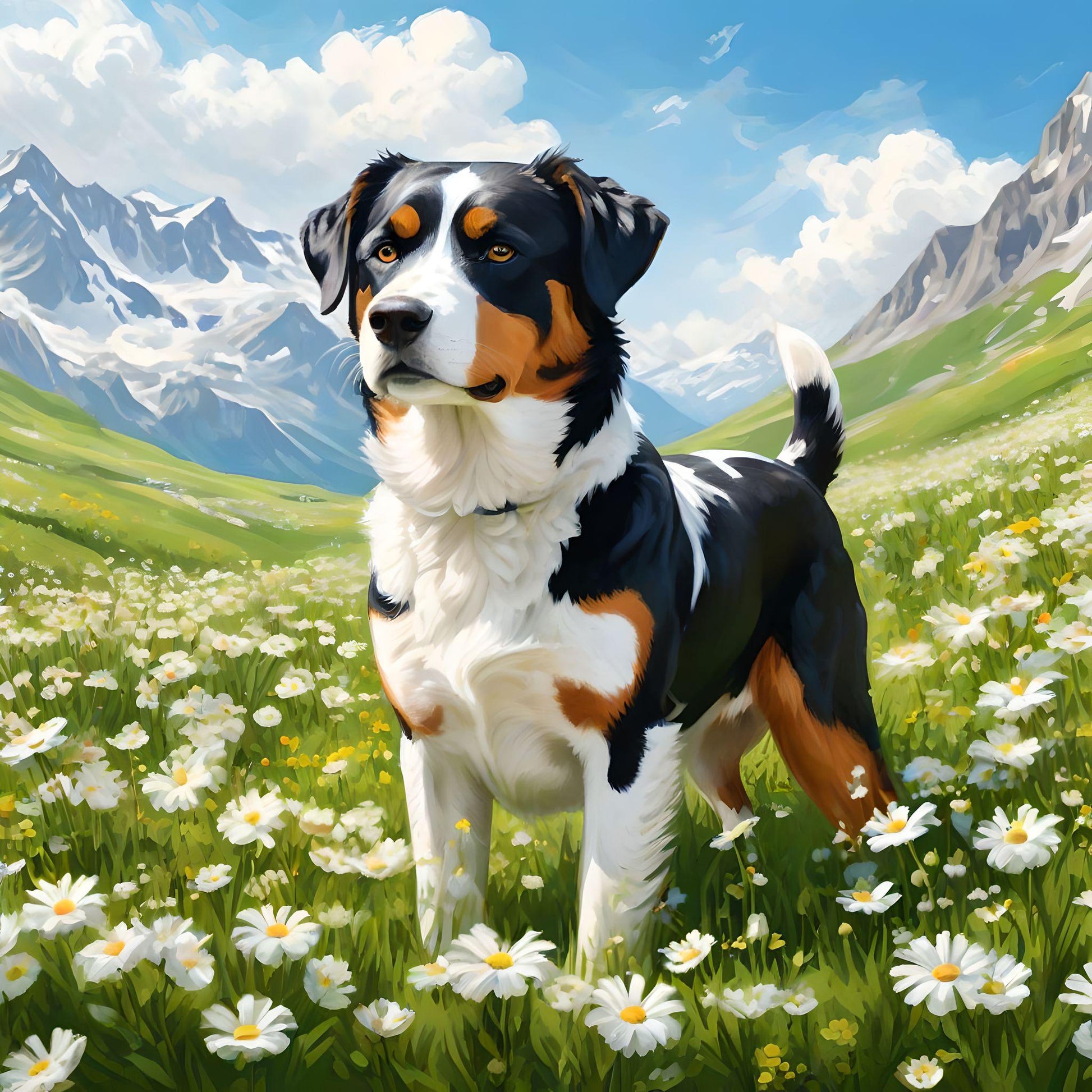Appenzeller Sennen Hund Meadow Diamond Art Kit