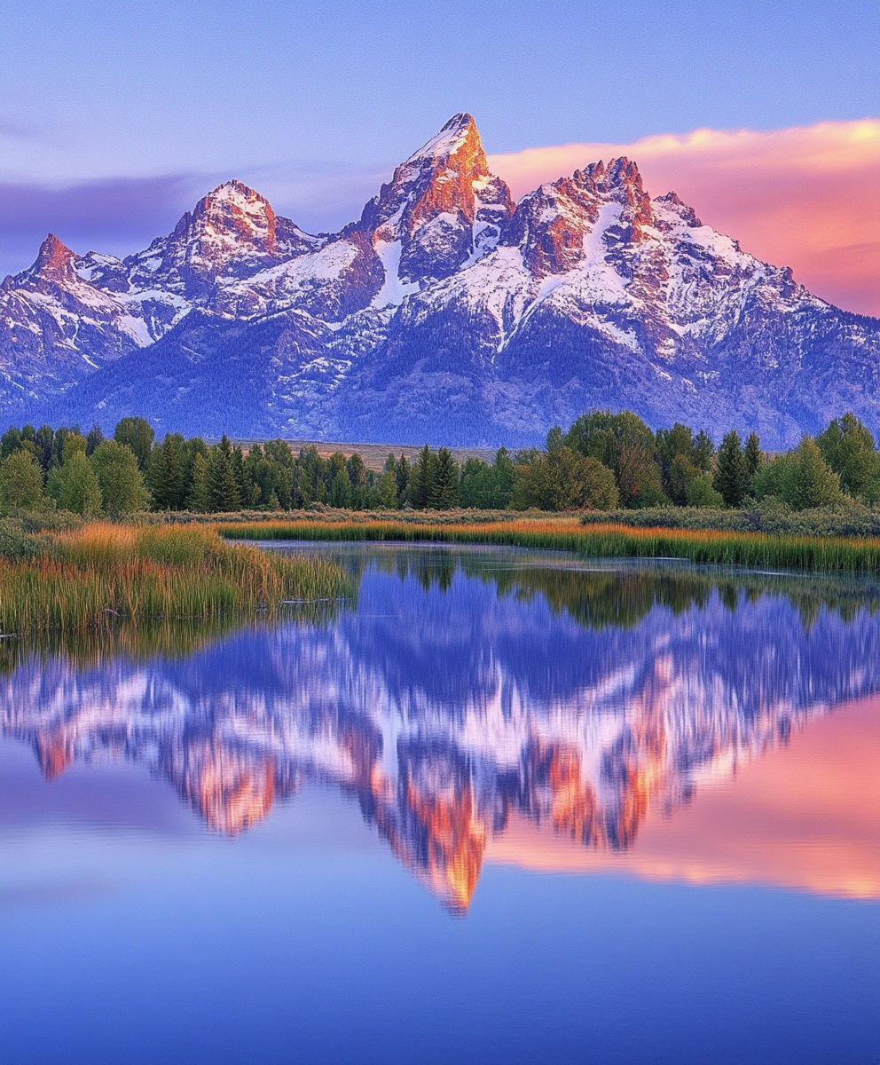 Mountains Lake Reflection Diamond Art Kit