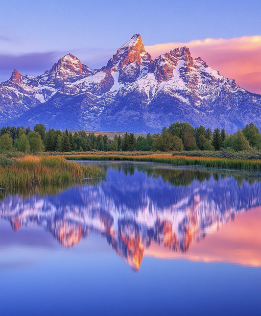 Mountains Lake Reflection Diamond Art Kit