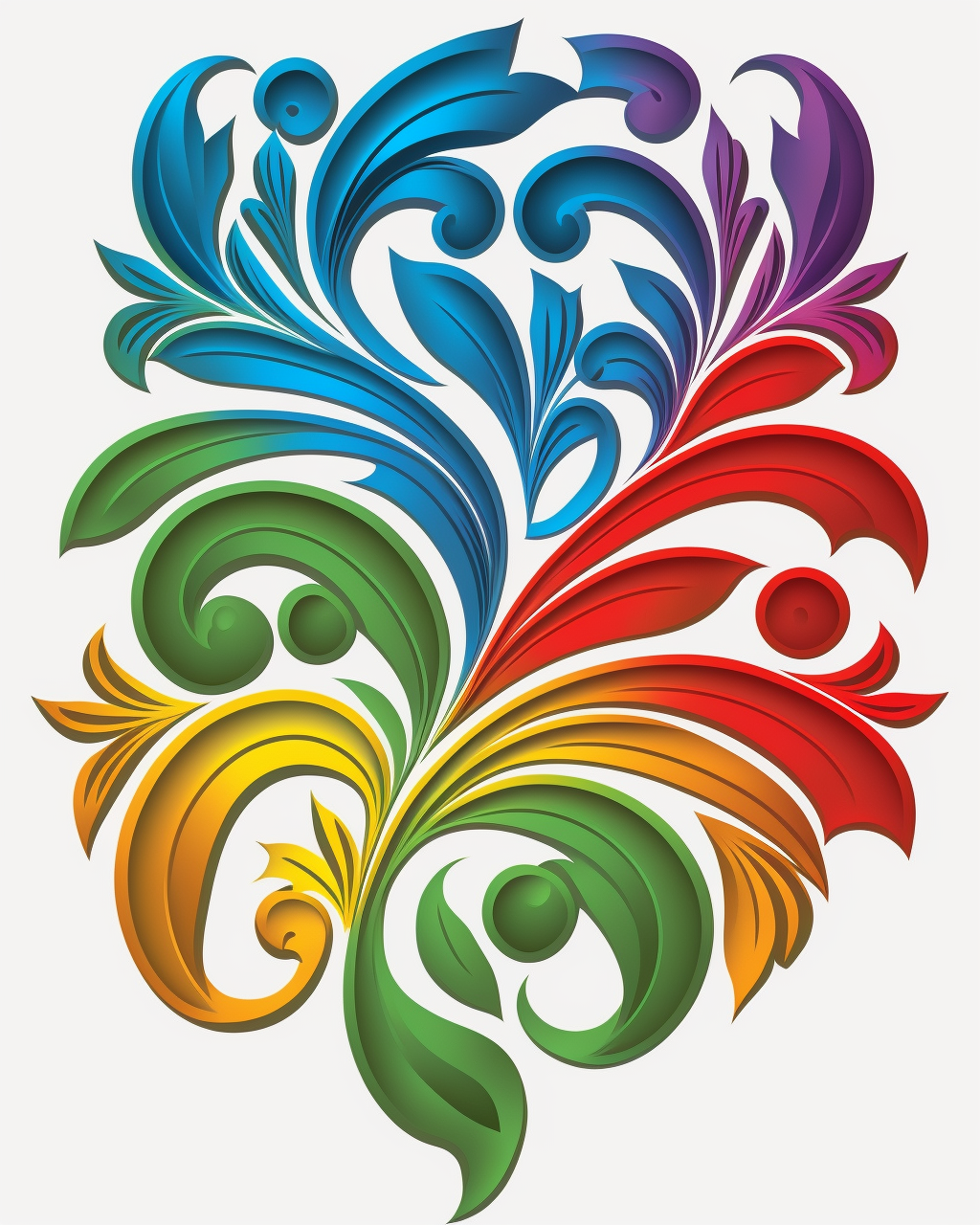 Rainbow Swirling Design Diamond Art Kit