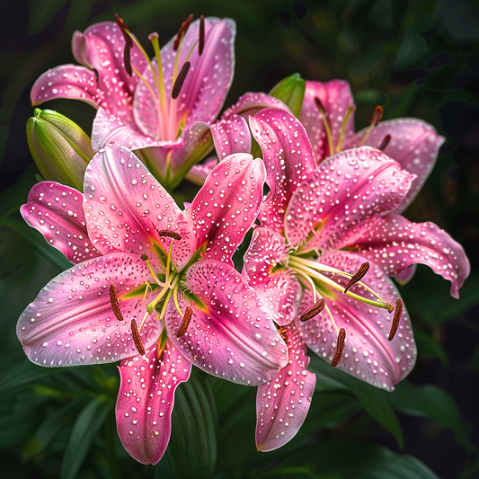 Darkpinklilies1 Diamond Art Kit