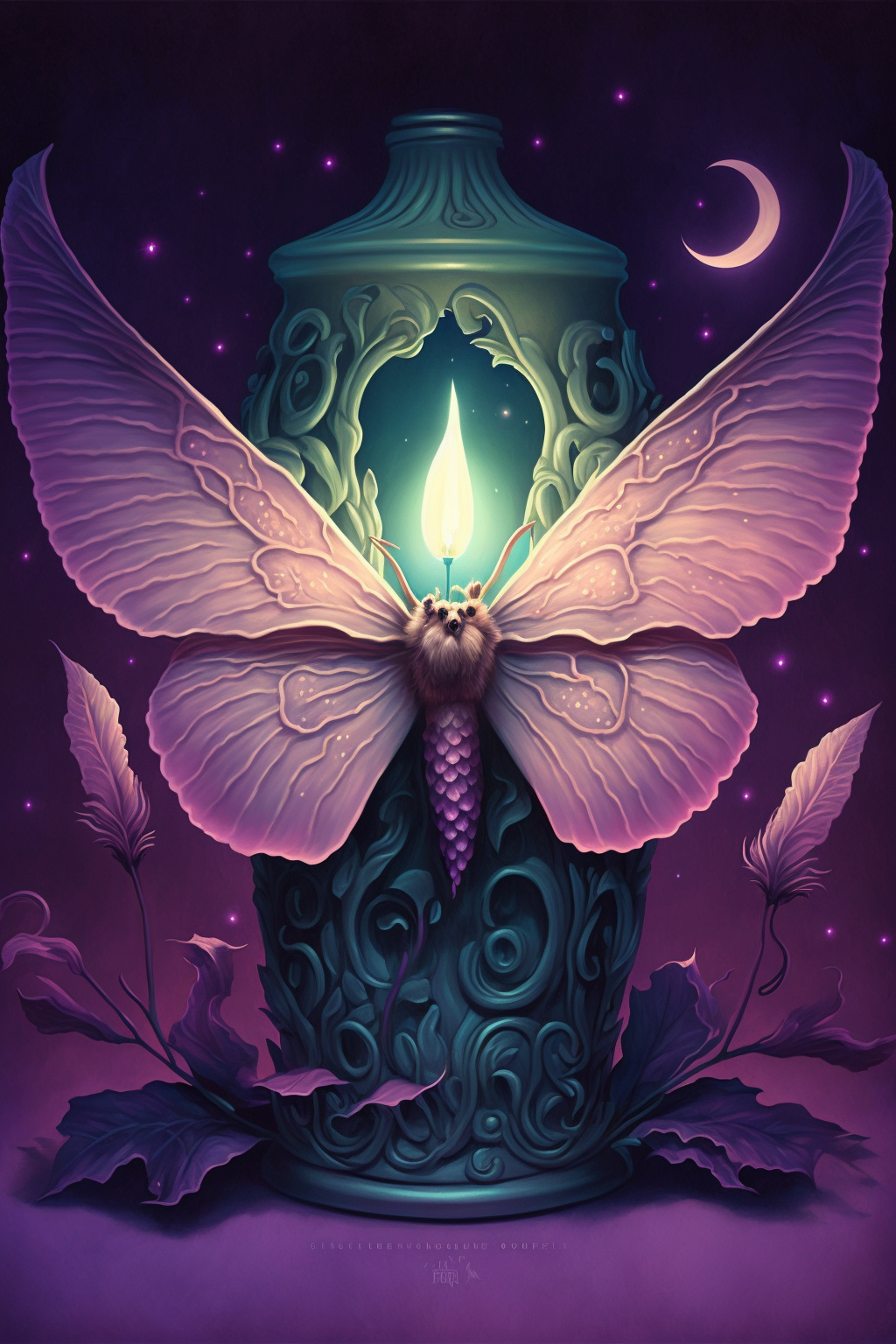 Luna Moth Candle Diamond Art Kit