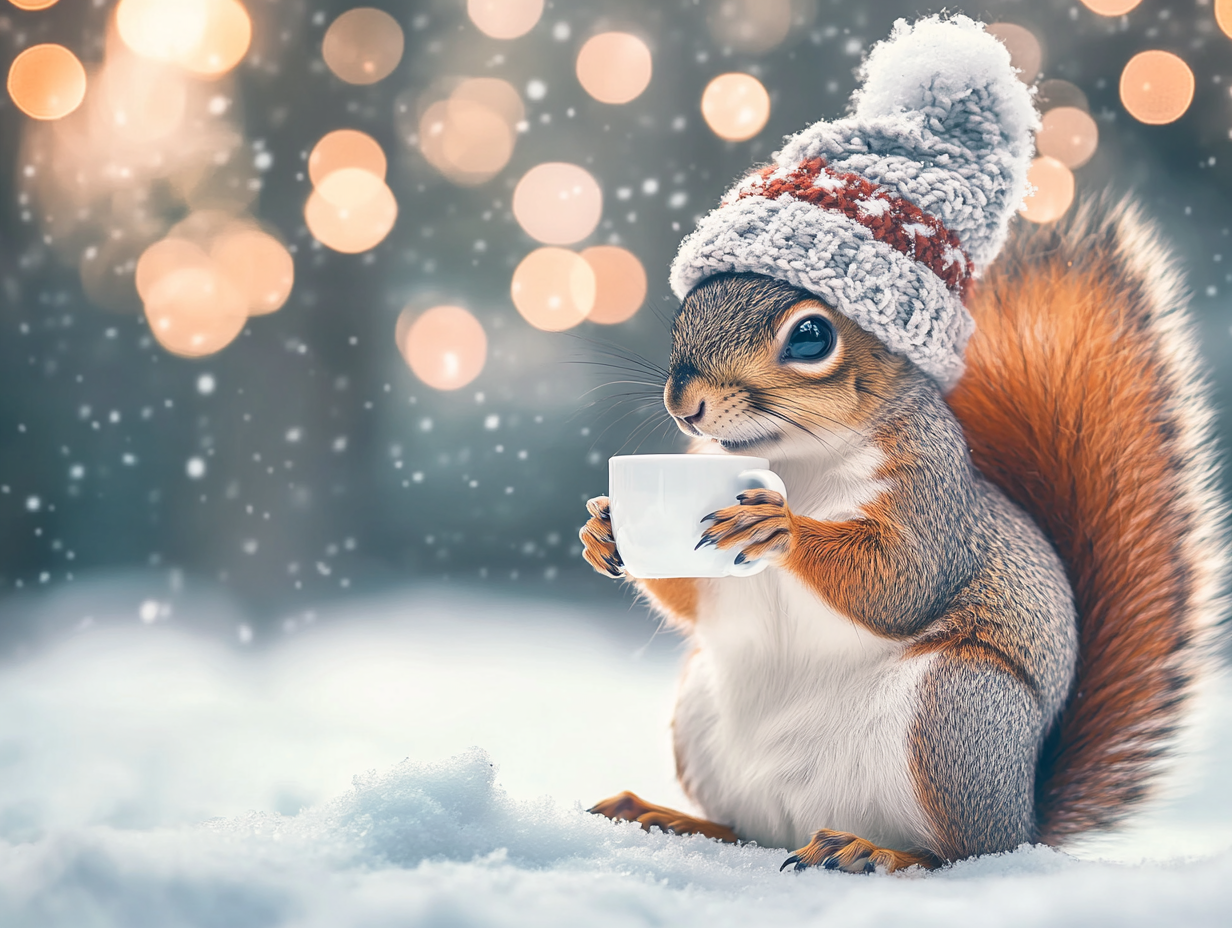 Squirrels Now Coffee Diamond Art Kit