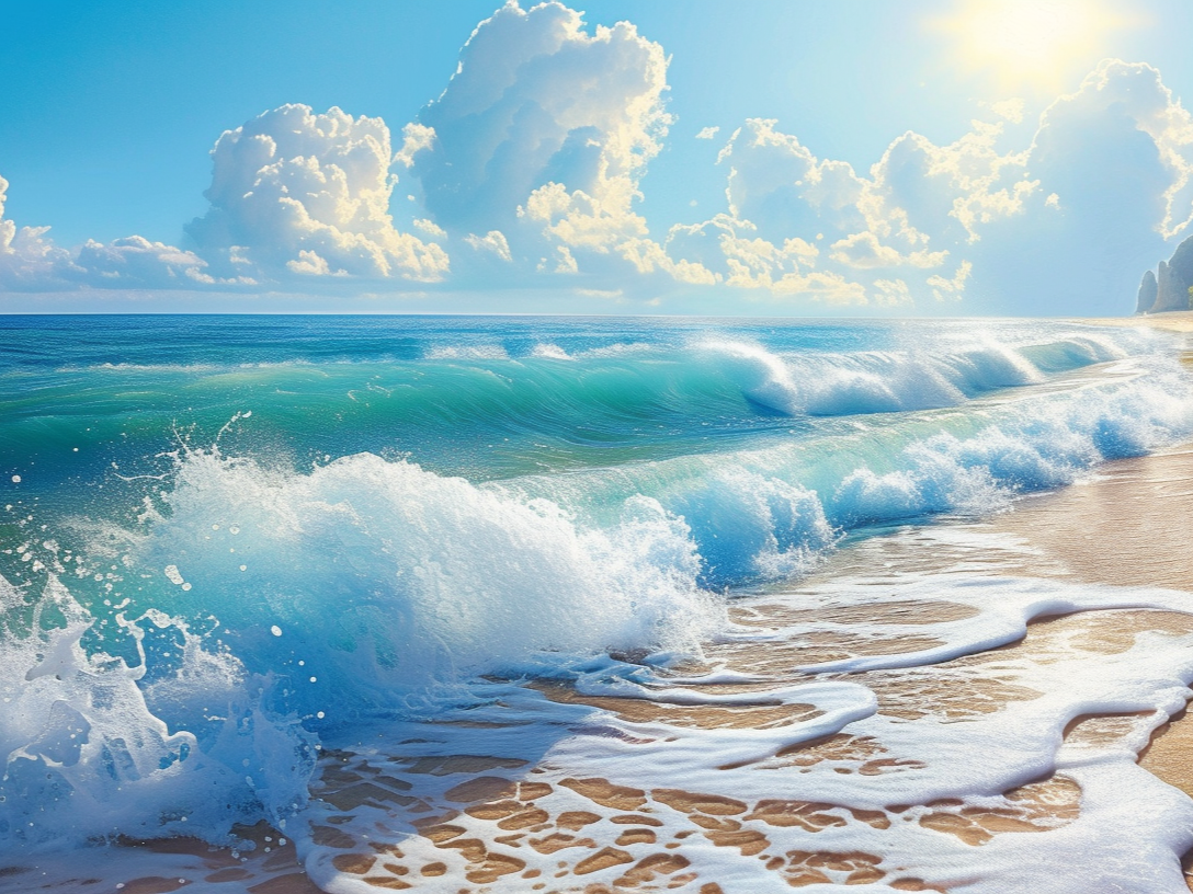 Waves On The Beach Diamond Art Kit