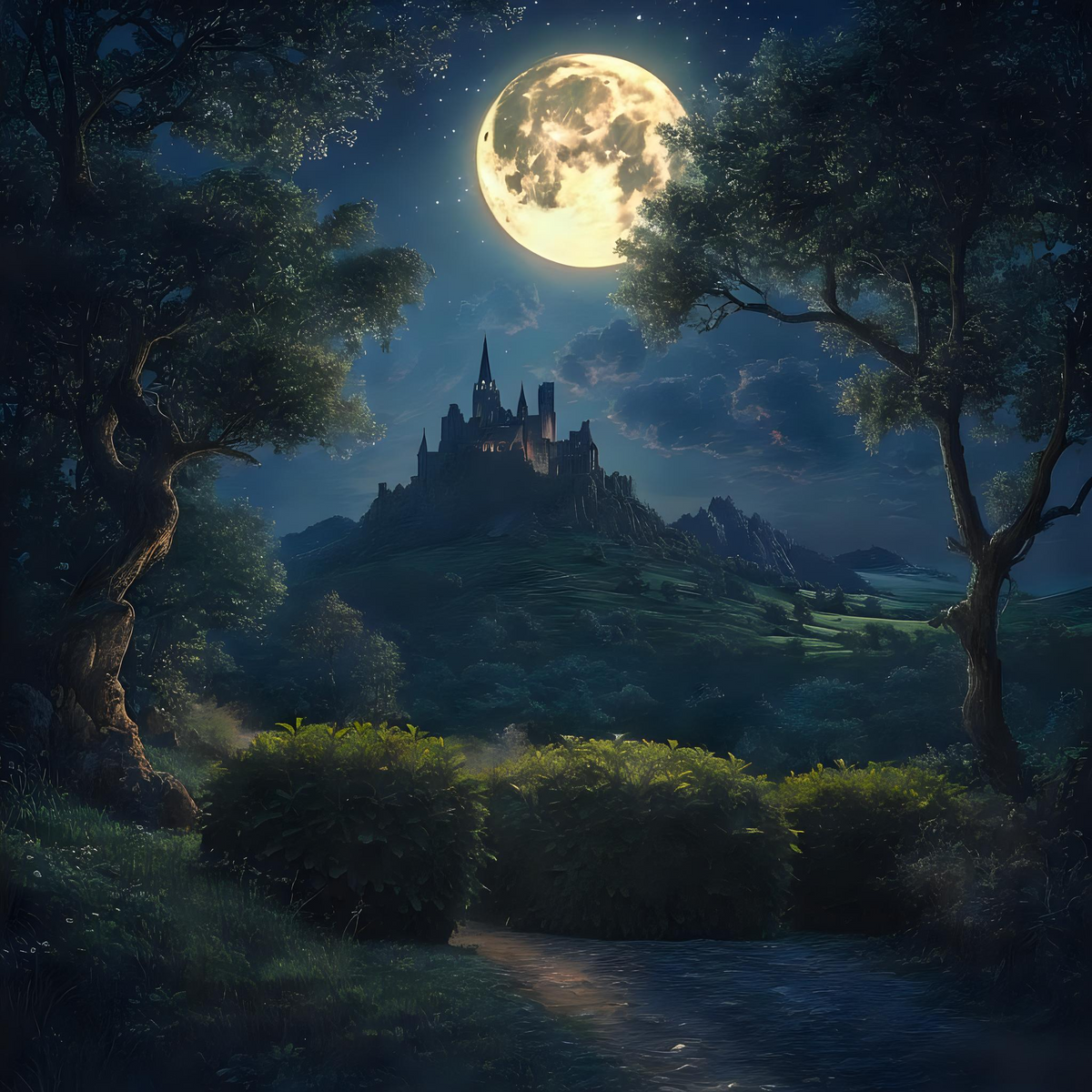 Big Moon Castle Diamond Art Kit