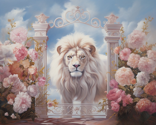 White Lion At The Gate Diamond Art Kit