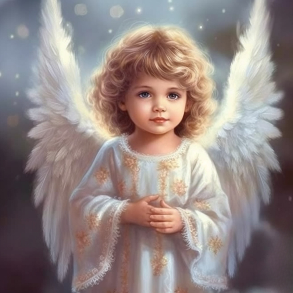 Golden Hair Little Angel Diamond Art Kit