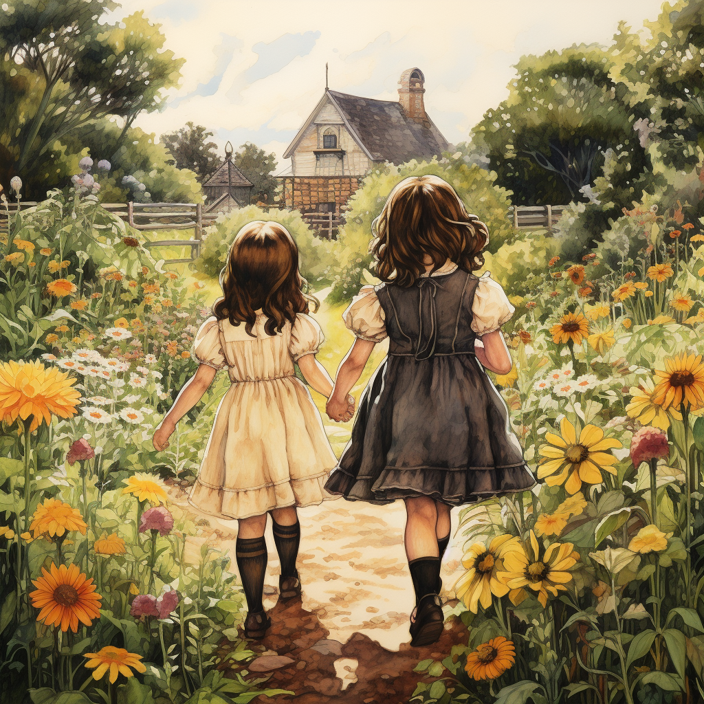 Sisters By The Farm Diamond Art Kit